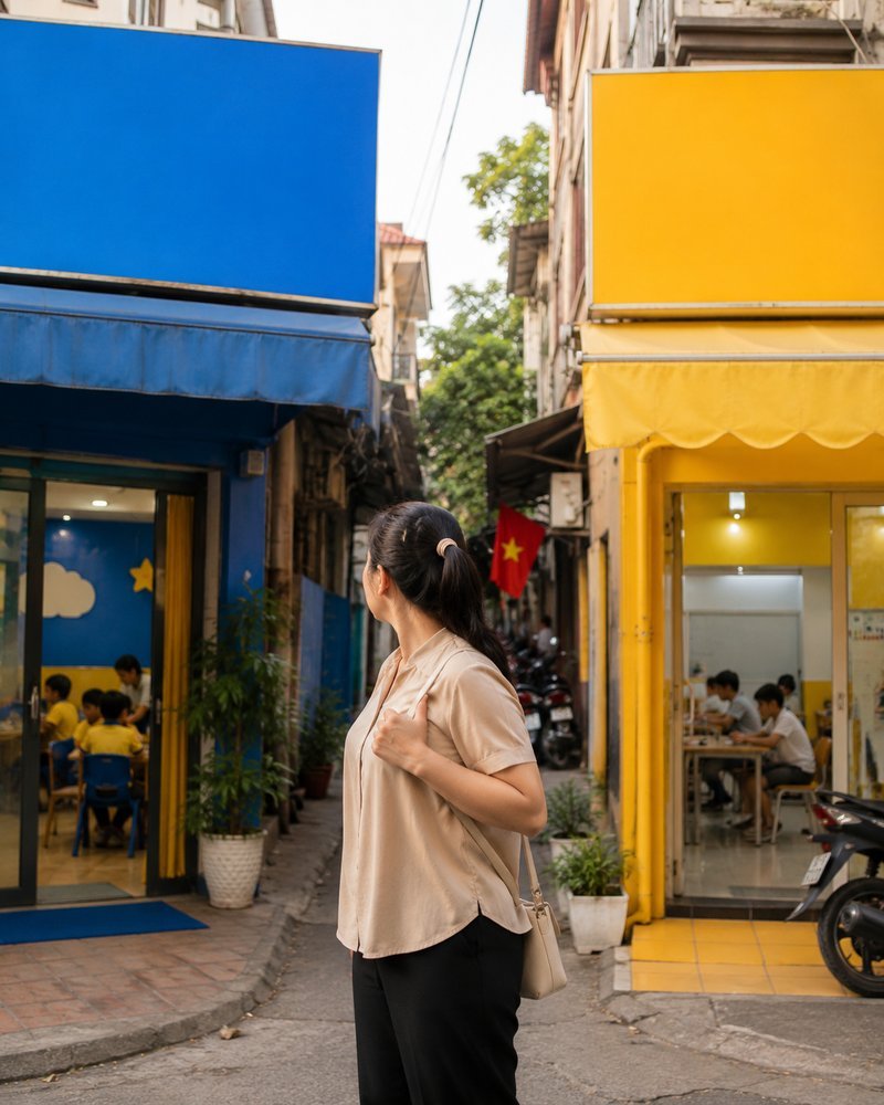 Trung tâm bên cạnh cho phụ huynh xem tiến bộ học viên, mình thì chưa