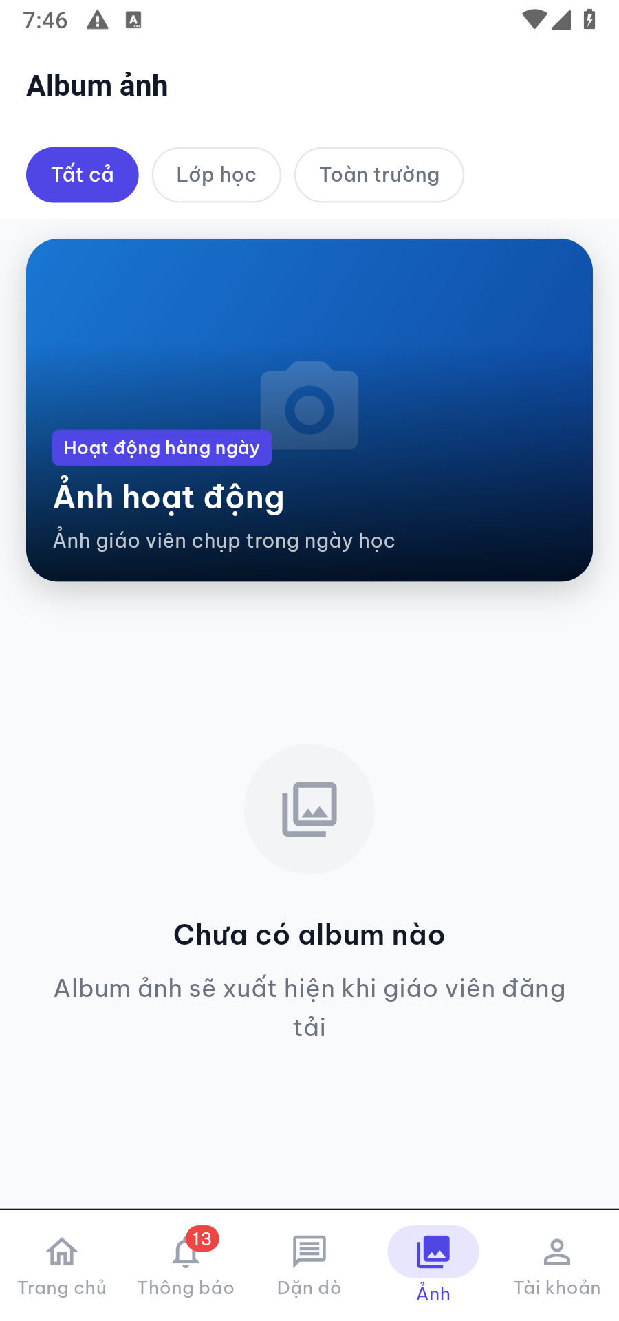 Album ảnh: chưa có album nào