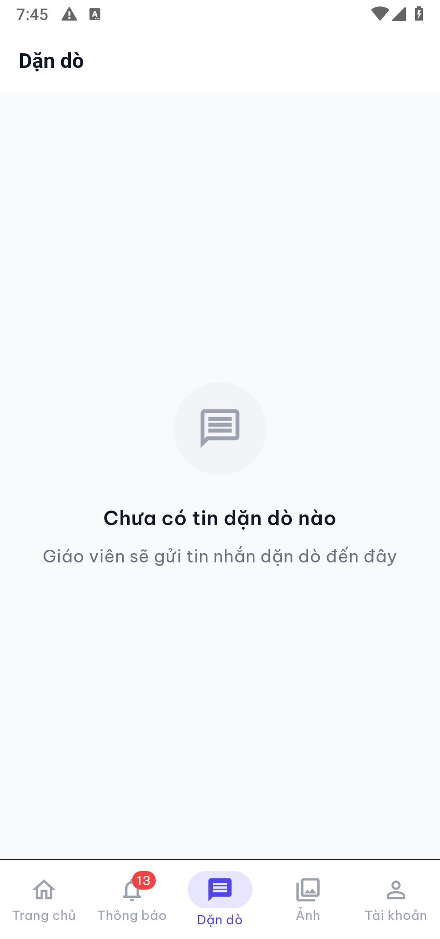 Dặn dò: chưa có tin nào